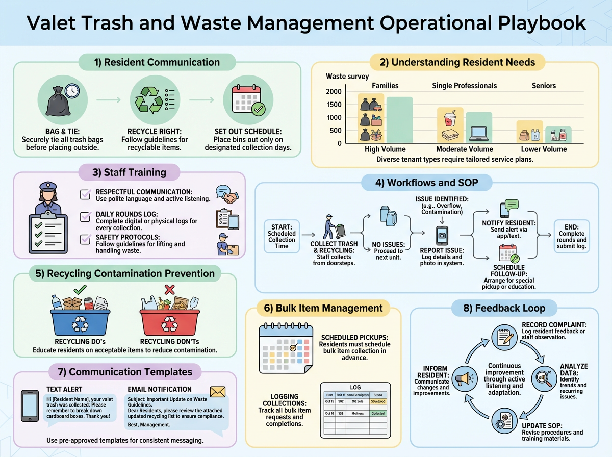Operational Playbook for Property Managers: Enhancing Resident Communication, Staff Training & Workflows in Valet Trash and Waste Management 3 Valet trash service resident communication and clear trash guidelines