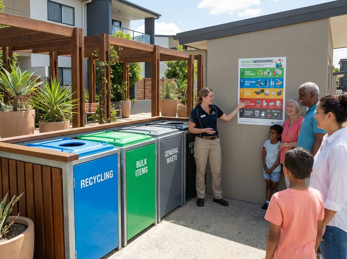 Operational Playbook for Tenant Education, Communication, and On-Site Trash Services in Apartment Communities 5 Apartment staff following a structured trash service workflow and checklists