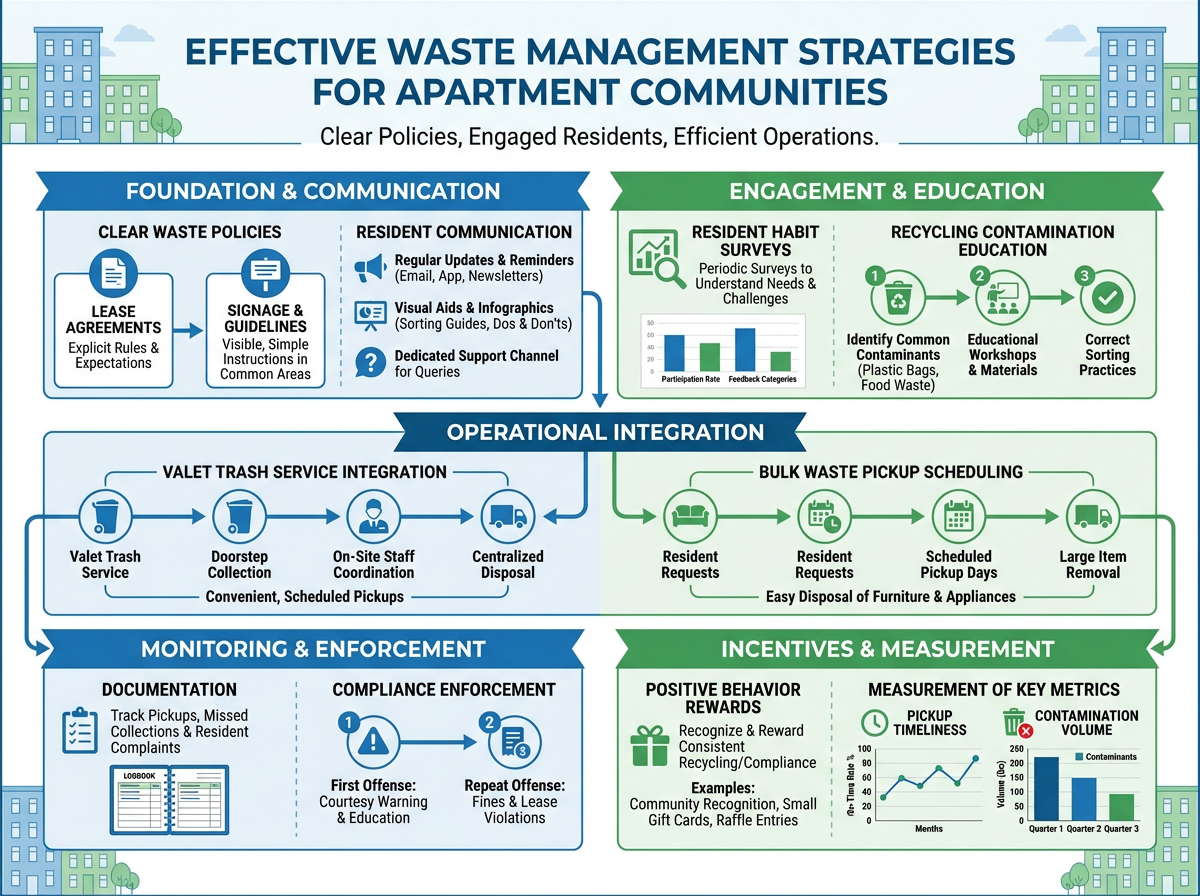 Improving Resident Communication and On-Site Operations for Waste Management in Apartment Communities with American Trash Service 3 Waste management policies and communication in apartment communities
