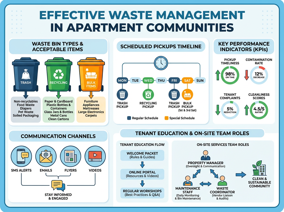 Tenant Education and Communication Strategies for Better Waste Management in Apartment Communities 3 Apartment community waste and recycling education materials