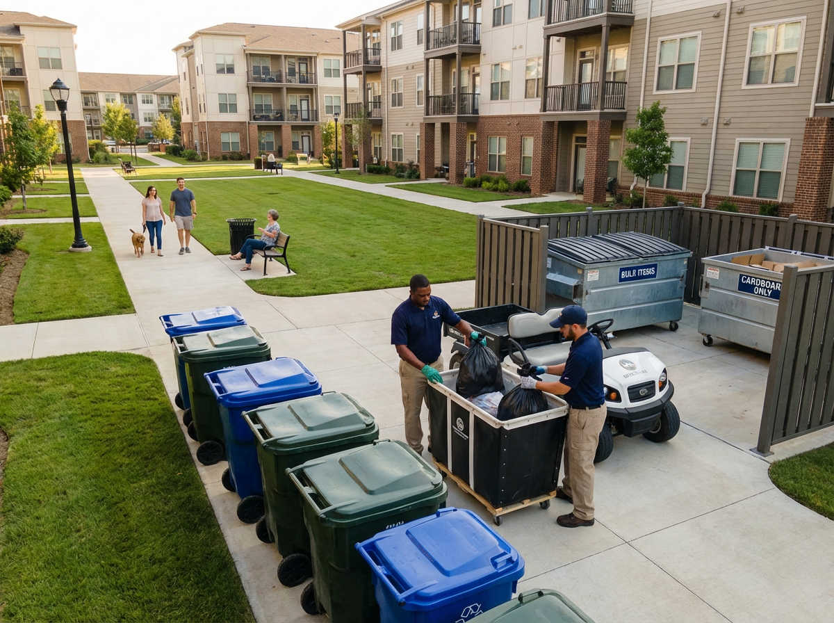 Improving Apartment Operations Through Resident Communication and Trained On-Site Trash Service Teams 5 Apartment recycling and trash management workflow to reduce contamination