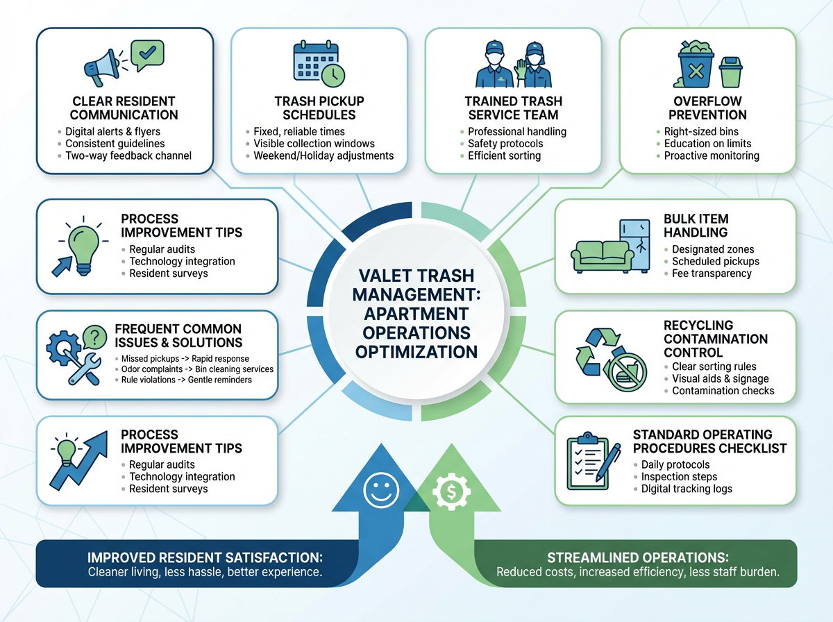 Improving Apartment Operations Through Resident Communication and Trained On-Site Trash Service Teams 4 On-site valet trash team supporting apartment operations and resident communication
